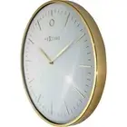 40cm NeXtime GLAMOUR White and Gold Metal Wall Clock