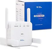 WiFi Booster Range Extension, 1200Mbps 2.4GHz and 5GHz Dual WiFi Signal Internet Booster with RJ45 Ethernet Port and Supports AP/Router/Repeater Mode