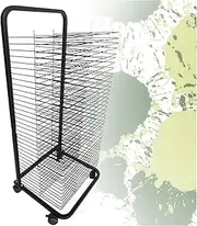 Art Drying Rack,35 Shelves Art Drying Rack for Classroom,Single-Sided Art Storage Rack,Suitable for Engineering Drawings Paintings Prints