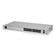 Ubiquiti UniFi 24 port Managed Gigabit Switch - 24x Gigabit Ethernet Ports, with 2xSFP - Touch Display - Fanless - GEN2, 2Yr Warr