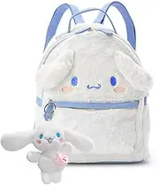 [ROFOLO] Cute Cartoon Bag with Plush Pendant Backpack for Tenns, Anime Accessories Kawaii mini Backpack