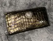 NWT - Brighton Clutch Wallet Crossbody with Strap - Metallic Brown Crocodile
