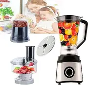 Food Processor,Four Processing Functions,With 8-Cup Blender, 5.5-Cup Meat Grinder and 2.7-Cup Grinding Cup, 400w High-Speed Blender for Juicing, Mincing, Slicing, Shredding and Grinding