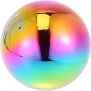 1pc Mirror Polished Round Stainless Steel Ball Colorful Hollow Design for Home Decor Multi-Purpose Metal Ball Durable and Sturdy Present Choice