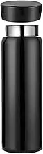 Small Vacuum Insulated Stainless Steel Water Bottle, 1Pc Mini Water Bottle Stainless Steel Small Flask, 7oz (200ml), Leak Proof, Keeps Water Hot for Home or Office, Black
