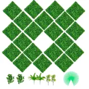 Artificial Boxwood Hedge Panels for Indoor & Outdoor Garden Decor (20-Pack)