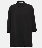 [The Row] The Row Elada wool-blend shirt AU 16 black