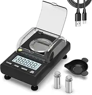 WEIGHTMAN Milligram Scale 100g x 0.001g, Mg Scale with 50g Calibration Weight and Accessories, Powder Scale for Reloading