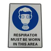 Warning Respirator Must Be Worn In This Area Sign 300*200mm Metal Security