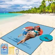 Beach Blanket Waterproof Sandproof Beach Mat 79" X 83" /10'x9' for 2-8 Adults