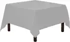 Square Tablecloth - 52 X 52 Inch Silver Table Cloth