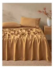 [Natural Home] Vintage Washed Hemp Linen Sheet Set in Rust