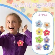 Flower Embellishment With Button Fabric Sewing Craft Headwear Decor Accessories