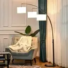 Trinity Arching Bright Reading Lamp w/Circle Frame & On/Off Switch, Black/White