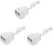 HOODANCOS 3pcs Detachable Line Adapter Phone Cable Adapter Replacement Splitter -core Compliant Us Phone Line Standards