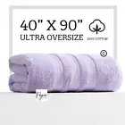 Extra Large Bath Towel - Oversized Ultra Bath Sheet - 100% Cotton - LIGHT PURPLE