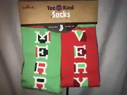 hallmark toe of a kind socks one size new christmas theme