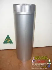 4" WOOD HEATER Stainless Steel Pizza Oven Range Hood FLUE PIPE 500mm B/New