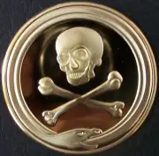 Secret Society Judas Traitor Death Memento Mori Skull NWO 666 Snitch Coin Token