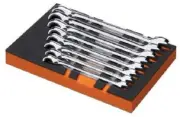 Bahco RATCHET SPANNER SET 1RM/SH8 8Pcs Metric, Alloy Steel, Chrome Plated