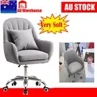Velvet Office Chair Swivel Computer Desk Armchair Adjustable Padded Seat Home