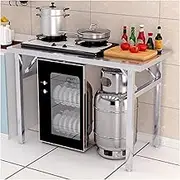 Kitchen Bench Stainless Steel Work Table Folding for Commercial Kitchen Food Prep Worktable，Sturdy Space Saving Multi Functional Prep Table(70 * 40 * 75cm)