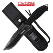 Tac-force 10.5 Inch Evolution Clip Point Fixed Blade Knife - W Nylon Sheath #tfe-fix003-bk