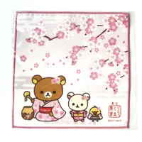 在飛比找蝦皮購物優惠-拉拉熊 嵐山 茶屋 限定 櫻花款 粉色 方巾 手帕 Rila