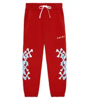[Amiri Kids] Amiri Kids Printed cotton sweatpants Y 12 red