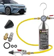 Misaakoeq Air Conditioner Flushing Kit,Pipeline Cleaning Tool For Car Air Conditioner - High Performance Automotive AC Flush Set With Gauge & Hose For RV Sedan