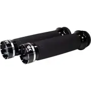 KHROME WERKS 0630-2723 500100 Tracer Grips - Custom Contour - TBW - Black