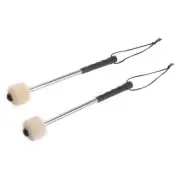 1 Pair Drumsticks Felt for Head Mallets Percussion Drum Sticks with Stainless Ha