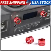 Red Alloy Rear Headphone Volume Adjustment Knob Trim For Hummer H2 2003-2007 US