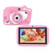 Android 12 Kids Tablet, 7 inch Tablet for Kids, 2GB RAM 16GB ROM Tablet with Case, 1.6Ghz Quad-core Processor Toddler Tablet, Pink