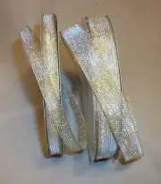 50 Yards roll GOLD HOLOGRAPHIC MESH RIBBON 1/2" - 3/4" W (Choice of 2 widths)