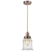 Innovations W Canton Mini Pendant, AC Seedy/Bell/Rope - 100AC-10RE-0H-AC-G184
