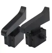 1 PcSteel Drawing Crane Cutter Switch Push Button KR230 Locking Momentary Black