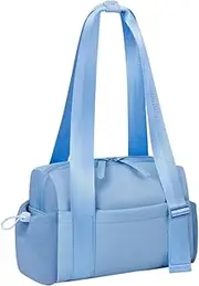 Duffle Bag With Dry Wet Separation Made Of Waterproof PU Made Of Waterproof Matte PU And Decorated With Polyester Tote