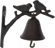 ETHZZLE 1Pc Rustic Cast Iron Door Bell Antique Bird Decor for Home Entrance Durable Wall Ornament Housewarming
