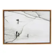 Framed 50x70cm Canvas/Resin Surfers 2 Hanging Wall Art Home Decorative Display
