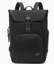 New TUMI HARRISON Osborn Roll Top Backpack Men Black Outlet Zip Nylon 6602021
