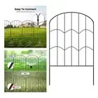 Decorative Garden Fence Picket Edging Tall Iron Wire Border Flower Bed Fencing