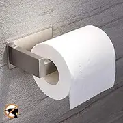 YIGII Toilet Paper Holder Adhesive - Self Adhesive Toilet Tissue Holder for Toilet Roll Bathroom Stick on Wall Stainless Steel Brushed