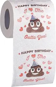 Birthday Gifts for Her, 160 Sheets Happy Prank Toilet Paper, 3-Ply Funny Tissue Toilet Paper Novelty Happy Birthday Decorations for Friends Family