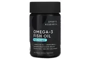 2x (Double Pack) Sports Research Omega-3 Alaskan Fish Oil Triple Strength EPA DHA - 1,250mg, 30 Softgels