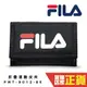 FILA 魔鬼氈 運動短夾 三摺 皮包 學生 短夾 錢包 輕便 皮夾 多夾層 旅行 黑 PWT-9012-BK