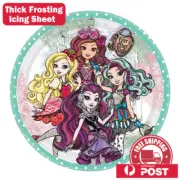 Ever After High Edible Image Cake Topper Round Frosting Icing Party Decoration