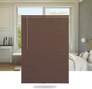 SEEYE Cordless Mini Blinds Aluminum Venetian Blind Horizontal Window Shades, 1" Slat Size - Rooming Darkening Blinds Anti-UV & Waterproof for Bedroom, Office, Easy to Install, 30" W x 64" H, Brown