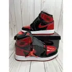 Nike Air Jordan 1 Retro High OG Patent Bred GS Sz 4Y Black Red White 575441 063
