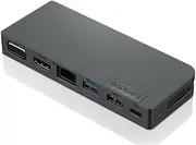 Lenovo 4X90S92381 Powered USB-C Travel Hub - for Notebook - USB Type C - 3 X USB Ports - 1 X USB 2.0 - Network (RJ-45) - HDMI - VGA - Wired